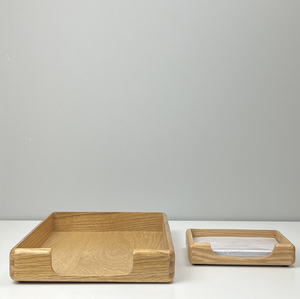 Classic Wood Note Pad Holder Office Desk Organizer and School <b>Card</b> Note Holder Sticky Pad Holder - Product Image 6
