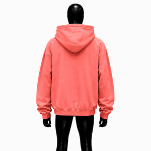 Sudadera con Capucha World Peace Coral, Estilo Urbano, Oversize, Gráfico, Unisex, Casual, de Forro Polar, con Estampado de Globo Terráqueo, Vintage - Product Image 2