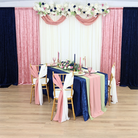 Rideau de fond de scène élégant en velours artificiel moderne pour décorations d'événements, décoration murale de scène et accessoires de mariage