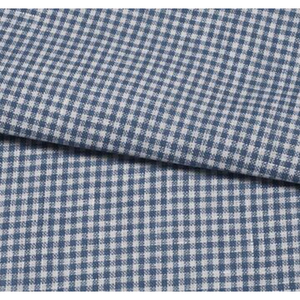<b>Blue</b> White Plaid Lace Fabric Woven Cotton Check Pattern Lightweight 110 GSM Breathable Quick-Dry for Home Textile Upholstery Use - Product Image 6