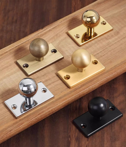 Poignée de meuble réglable en laiton massif avec plaque arrière rectangulaire pour tiroirs de placard, armoires de cuisine et de salle de bain - Product Image 3