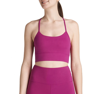 ARTIZ Soutien-gorge de sport sans couture personnalisé pour femme - Soutien moyen, séchage rapide, respirant, col en V, tissu Spandex/Coton pour la gym, le yoga et le fitness - Product Image 1