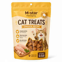 Sacs d'emballage pour aliments pour animaux de compagnie en gros avec fermeture éclair refermable, film haute barrière et logo personnalisé OEM