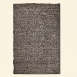 Tapis DECORDEC gris foncé en laine tuftée à la main, écologique, antidérapant, texture abstraite moderne pour chambre, salon et intérieurs d'hôtels - Product Image 1