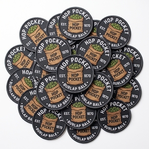 Parche Bordado Personalizado de Equipos de Pesca Marítima Hexagon Malt Plow Try Works - Product Image 5