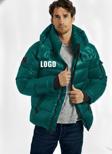 Chaqueta Acolchada Morada para Hombre con Capucha, Cierre de Cremallera, Resistente al Viento, Informal de Invierno, Relleno Grueso de Fibra de Poliéster - Product Image 6