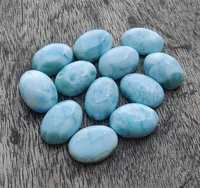 Larimar naturel, forme ovale, cabochon à dos plat, pierres précieuses calibrées en gros pour la fabrication de bijoux