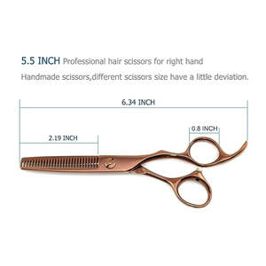 กรรไกรซอยผมคุณภาพสูงคมกริบ ผลิตจากเหล็กสแตนเลส 4Cr13 ยี่ห้อ ANAAIF ราคาพิเศษ - Product Image 4