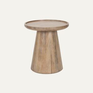 Mesa Auxiliar Moderna de Madera de Teca Sólida, Mesa de Pedestal Minimalista, Muebles para Sala de Estar - Product Image 2