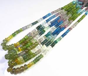 Cuentas de Apatita Multicolor de Gems Valley, Cuentas Redondas Lisas de 16 Pulgadas, Cuentas Naturales MG para Joyería DIY de 4.5-8mm, Cuentas Pulimentadas Hechas a Mano - Product Image 2