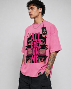 Camiseta Personalizada para Hombre, Corte Ajustado, 100% Algodón, Lavado Ácido, Estilo Urbano, Transpirable, Ecológica, de Alta Calidad - Product Image 3