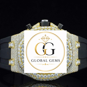 Best Selling Trendy Gold Iced Out Diamond Watch Stylish Wristwatch for Men and Women Available at Best Price - Product Image 1
