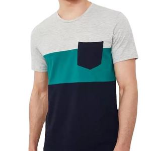 T-shirts décontractés de haute qualité pour hommes, design streetwear avec poche plaquée - Product Image 1