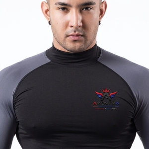 <b>Men</b> Rash Guard Long Sleeve Athletic <b>Shirt</b> Quick Dry Sportswear Breathable Performance Top Surfing <b>Swimming</b> Fitness Training 100% - Product Image 3