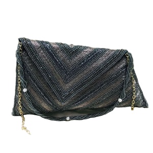 Pochette de Soirée Artisanale de Luxe pour Femme, Style Ethnique, avec Fermoir Magnétique, 28.5x16cm, par Craftstages - Product Image 1