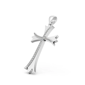 BRILLIANT DIAMANT PD-16, Colgante de Cruz de Diamante Cultivado en Laboratorio con Certificado IGI, Oro Sólido de 14K, Diseño Moderno y Religioso, Lujoso para Mujer - Product Image 2