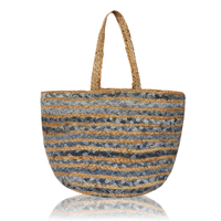 Sac fourre-tout d'épaule pour femme en jute naturelle haut de gamme, fait main, écologique, élégant, de haute qualité, pour l'été, usage quotidien, bureau, plage, ouvert