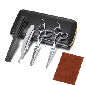 Ciseaux de coiffure 5.5/6.0 pouces en promotion, ciseaux de barbier pas chers, ciseaux à effiler, rasoir de coiffeur, ensemble d'outils de coupe de cheveux - Product Image 2