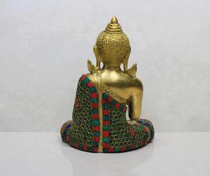 Anillo de Latón con Incrustaciones de Piedras, Decoración de Buda para Fines Religiosos y Culturales con Estilo de Bendición - Product Image 2