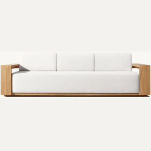 Three-seater <b>square</b> Sectional Sofa Made of Soft Foam Modern Design Suitable for Indoor Use Made of Strong <b>White</b> Teak Wood <b>Frame</b> - Product Image 1