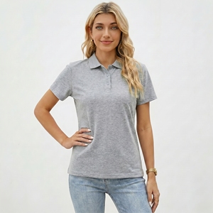 Chemise en tricot uni polyester/coton pour femme – Confortable, décontractée, idéale pour le bureau, respirante, écologique, séchage rapide, légère, à fermeture avant - Product Image 4