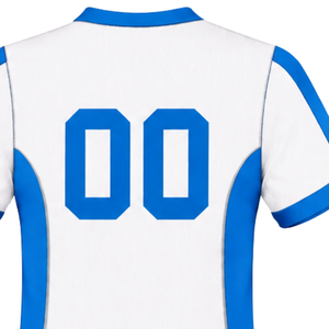 Maillot de rugby blanc et violet à manches courtes, col en V, uniforme d'équipe personnalisé, respirant, pour l'entraînement, vêtements de sport athlétiques, chemise de performance - Product Image 4