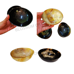Blossom Craft India - Tazón de Cuerno de Búfalo y Buey 100% Natural, Pulido Brillante, Ecológico, Decoración Navideña para la Mesa, al Precio Más Bajo - Product Image 2