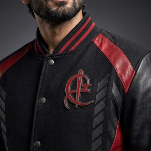 Chaqueta Universitaria de Béisbol Personalizada de la Mejor Calidad para Adultos y Jóvenes, Material de Lana de Color Personalizado con Mangas de Cuero - Product Image 5