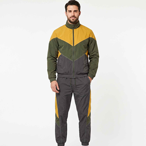 High Quality Lightweight Polyester <b>Wind</b> <b>Breaker</b> Tracksuit Men's Solid Color Nylon Sweatshirt Set Casual for Autumn - Product Image 1
