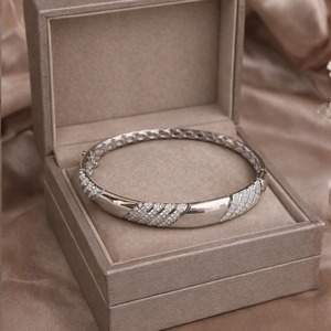 Highly Polished 925 Sterling <b>Silver</b> Tapered Hinged <b>Bangle</b> Bracelet Premium Open <b>Bangle</b> Bracelet <b>For</b> <b>Men</b> And Women Jewelry - Product Image 3