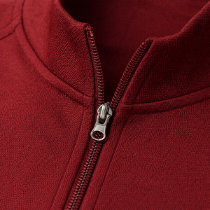 OEM Custom Men Sportswear Quarter Zip Pullover Moisture Wicking Training Shirt Supplier - Product Image 4