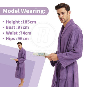 Elegant Finish Men's Bathrobe Terry 100% Cotton Breathable Plush Comfort Premium Everyday Stylish Winter Long Sleeve Home - Product Image 6
