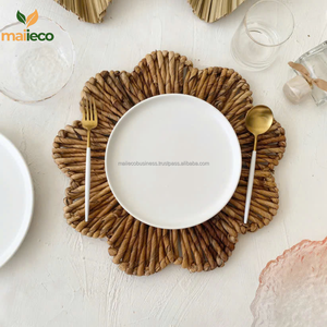 Flor Bohemia, plátano, arte de pared, corteza Natural, colgante, decoración de pared de cristal, regalo de inauguración de la casa, alfombrillas y almohadillas de Vietnam - Product Image 2