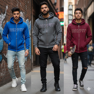 Sudadera con Capucha Personalizada con Pedrería, 500 GSM, Estilo Urbano, Fabricante de Alta Calidad, Sudadera con Capucha Extra Grande con Cierre y Hombros Caídos - Product Image 3