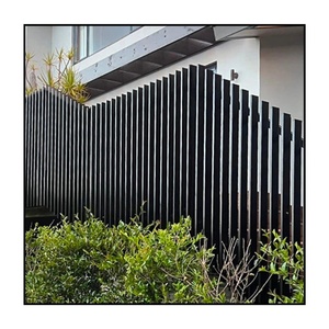 Paneles verticales decorativos de metal y aluminio para soldadura de jardín, valla de hoja de piquete, valla de hoja de listón de aluminio para exteriores - Product Image 1