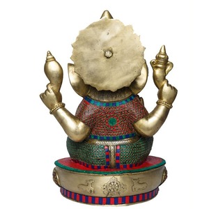 Indian Supplier Decorative Brass Ganesha <b>Statue</b> for Hindu Temple Worship or Meditation Space Use Available for Worldwide Supply - Product Image 2