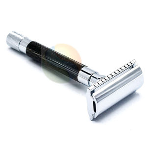 Maquinilla de Afeitar Profesional de Doble Hoja de Acero Inoxidable de Alta Calidad con Acabado Espejo para Adultos - Product Image 3