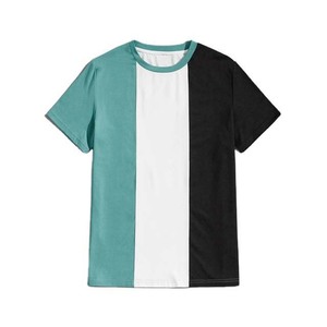 เสื้อยืดคอกลมแขนสั้นผู้ชาย ทรงปกติ ดีไซน์เรียบง่าย ผ้าถัก สีดำ ขาว สามสี - Product Image 1
