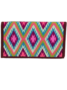 Manta de lana para silla de montar ecuestre occidental, hecha a mano, para equitación, para caballos de vaquería, ranchos, senderos, espectáculos y uso diario. - Product Image 1