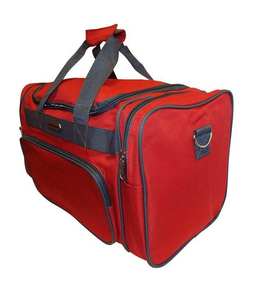 Sac de sport multifonctionnel rouge, sac de voyage durable avec compartiments latéraux à fermeture éclair pour le fitness, les voyages et le yoga - Product Image 6