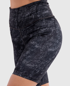 Shorts cyclistes taille haute personnalisés pour femmes, longueur genou, pour yoga et course, coupe ajustée basique, pour adultes, effet galbant - Product Image 5