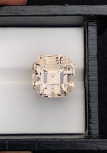 Topacio natural tallado Asscher, piedra preciosa suelta, piedra de joyería fina, grado coleccionista, gema facetada - Product Image 5