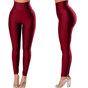 Pantalones Casuales de Cintura Alta y Corte Ajustado para Mujer, Estilo Europeo Americano, Leggings Populares para Otoño e Invierno, Venta Internacional - Product Image 1