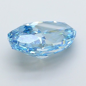 Diamant ovale de 4,05 carats, cultivé en laboratoire par CVD, couleur bleu vif fantaisie, clarté VS2, polissage excellent, pierre précieuse de luxe premium, non montée - Product Image 2