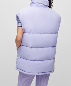 Lightweight Breathable & Waterproof Embroidery Puffer <b>Jacket</b> <b>Sleeveless</b> Stylish <b>Women</b> Winter Canvas Puffer Coat - Product Image 4