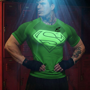 เสื้อคอมเพรสชั่นแขนยาวผู้ชายคุณภาพสูง น้ำหนักเบา แห้งเร็ว ผลิตจากผ้าถัก ดีไซน์เรียบง่าย พร้อมลายพิมพ์ - Product Image 2