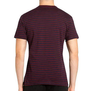 Camiseta de manga corta con cuello redondo y rayas para hombre, corte regular, ropa informal, buena calidad y cómoda. - Product Image 2