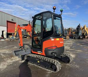 รถขุดตีนตะขาบขนาดเล็ก Kubota U27-4 พร้อมห้องโดยสารลดเสียงรบกวน ความจุบุ้งกี๋ 0.03 ลูกบาศก์เมตร - Product Image 2
