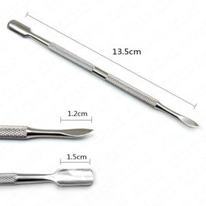 Herramienta Ergonómica de Acero Inoxidable de Doble Punta para Empujar Cutículas y Raspador de Uñas para Manicura, Pedicura y Cuidado de Uñas Profesional - Product Image 3