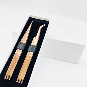 Pinces isolantes pour extensions de cils, outils de salon, pinces courbées pour extensions de cils volume, pinces droites pour extensions de cils - Product Image 6